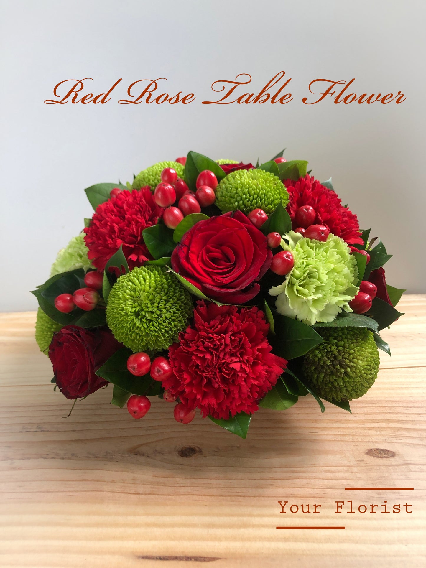 Red rose table flower 紅玫瑰鮮花小枱花