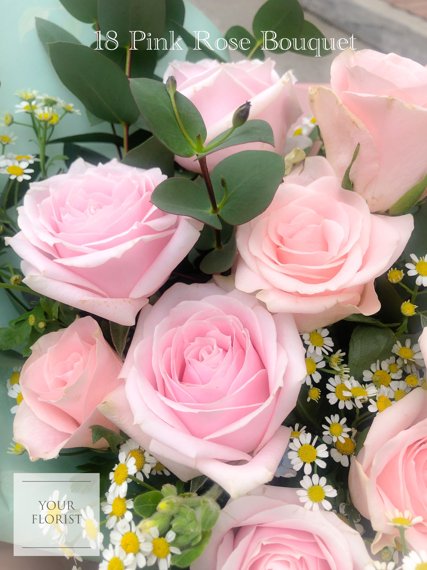 18 Pink Rose Bouquet