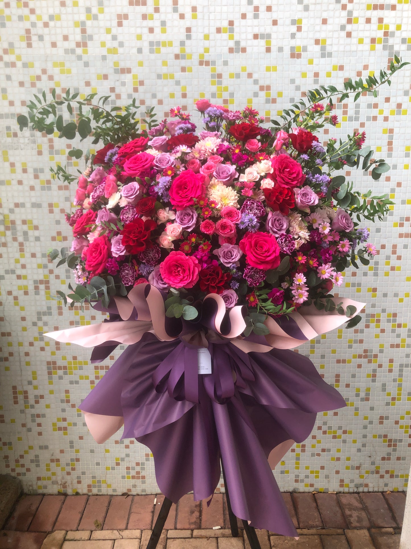 Grand Opening Flower Basket (purple )紫色系喜慶開業花籃
