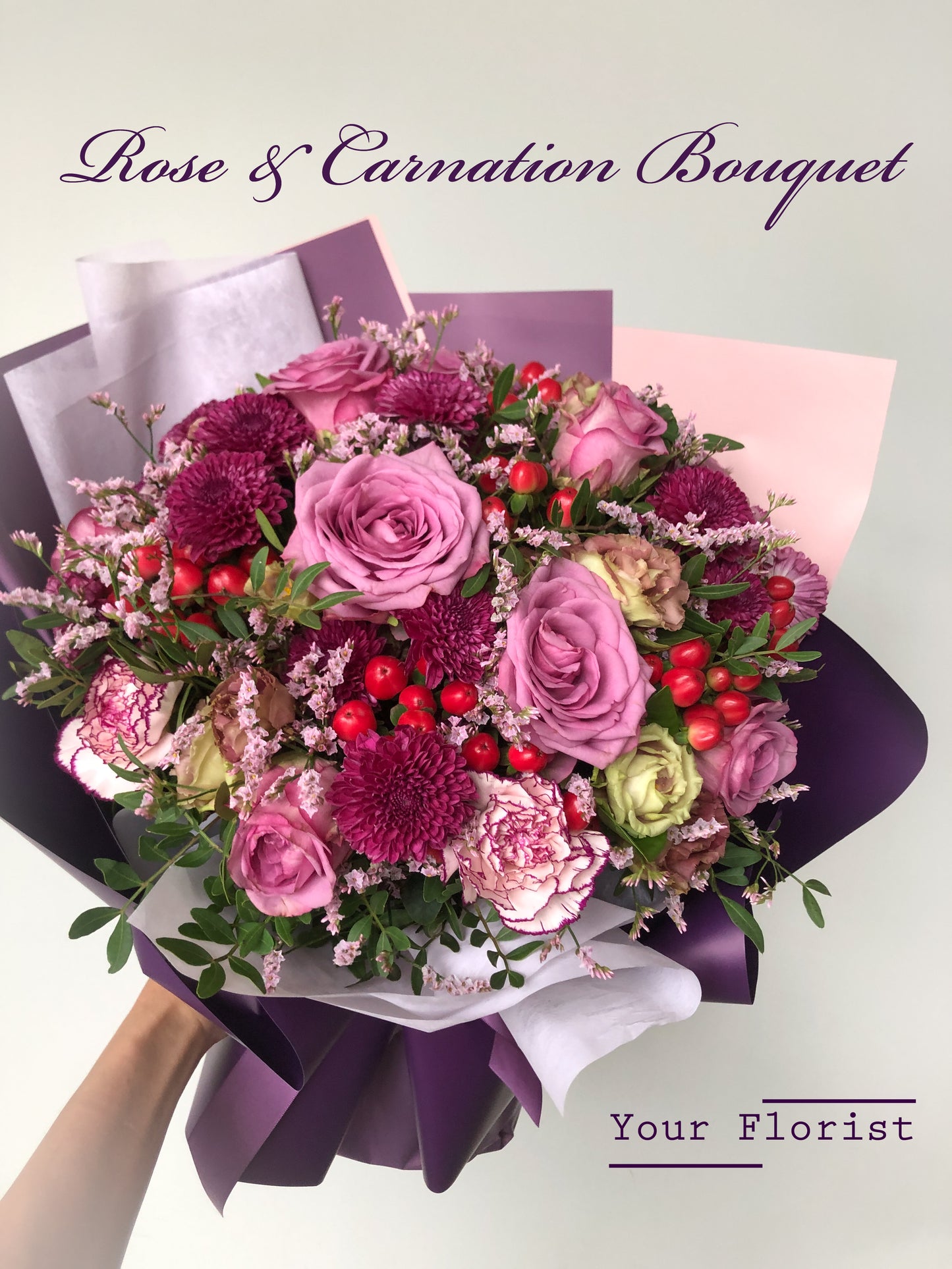Rose & Carnations Bouquet 玫瑰康乃馨花束