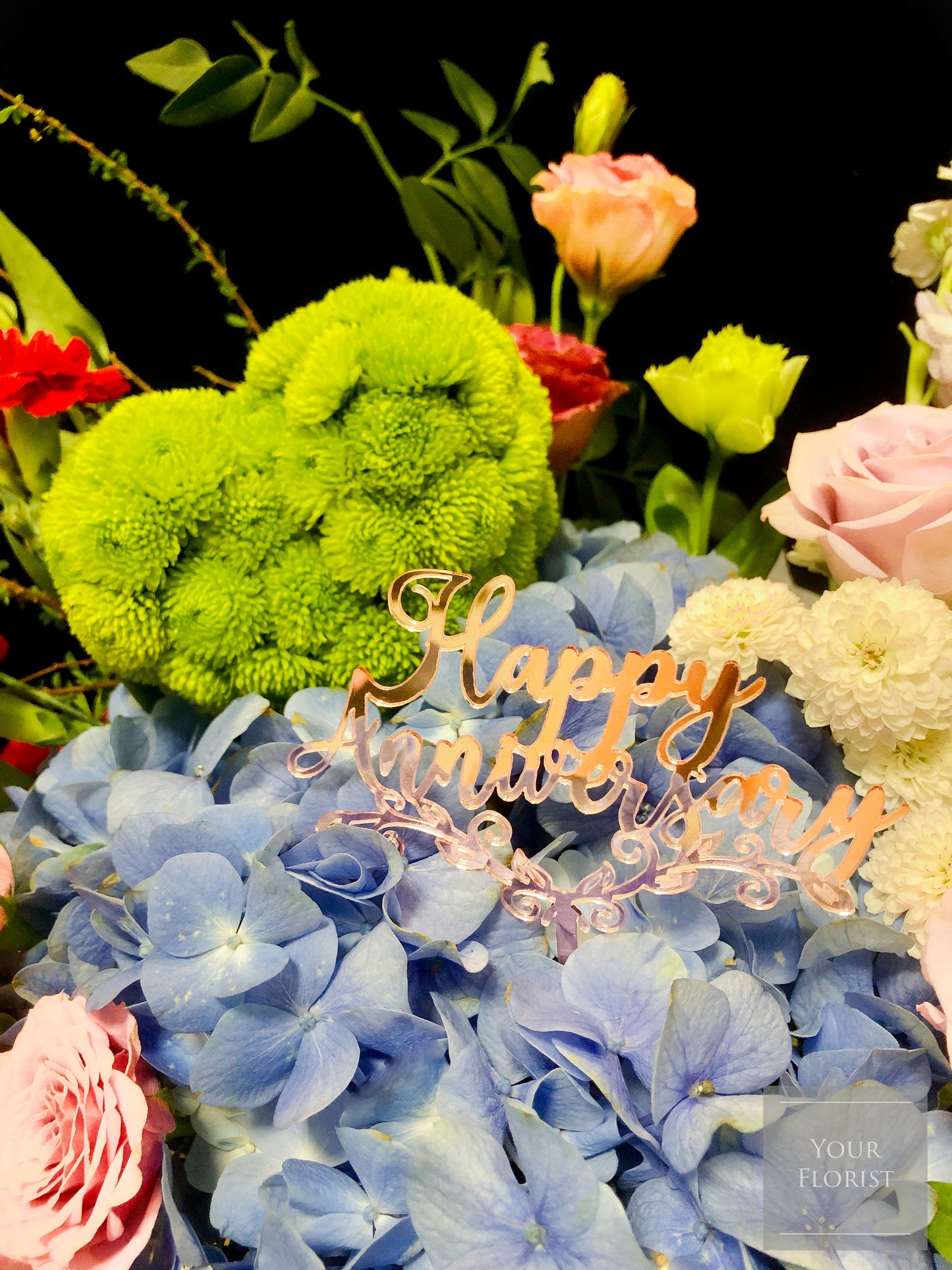 Hydrangeas & Rose Flower Box 繡球花玫瑰花盒