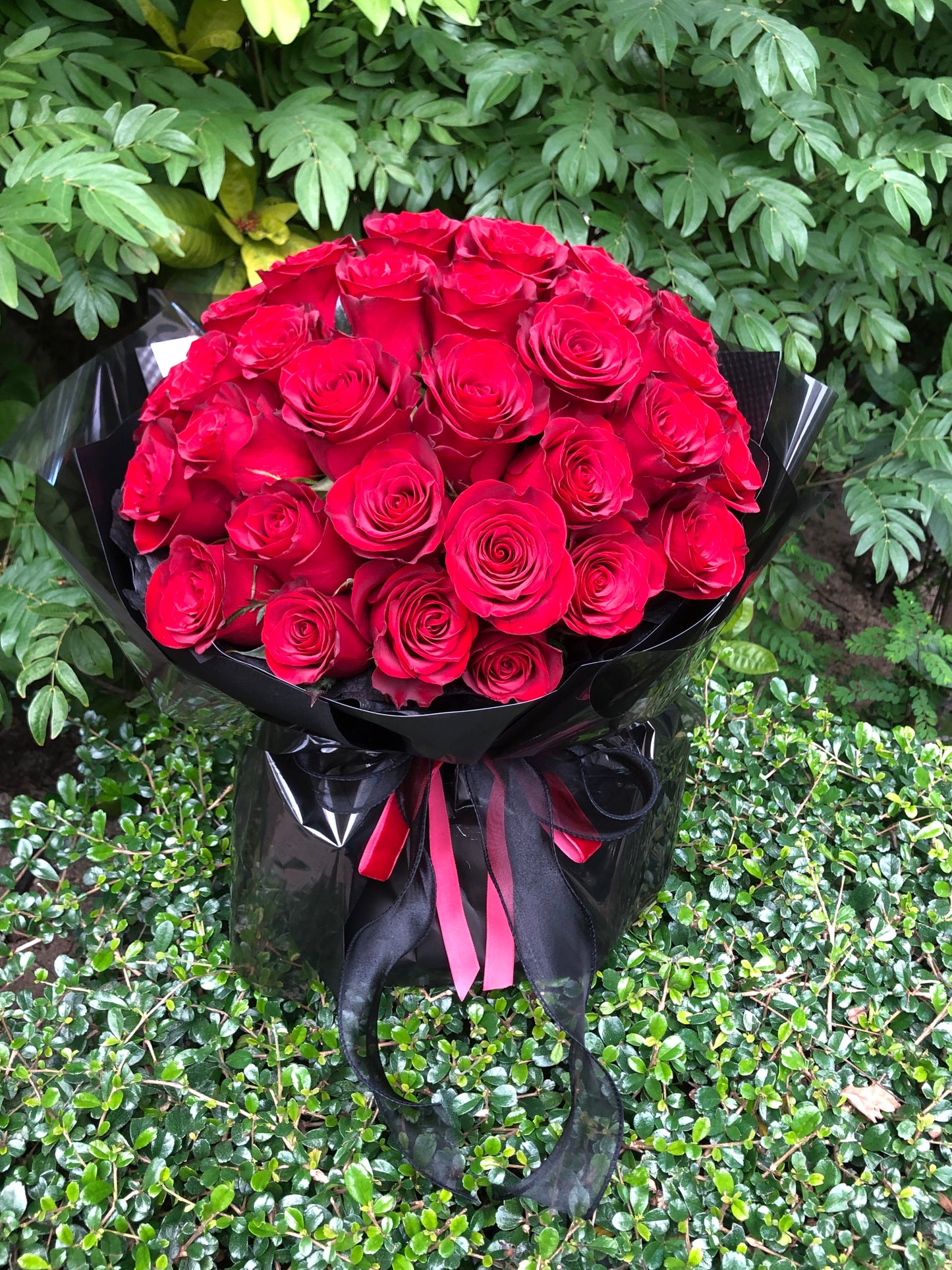 52 Deep Red Rose Bouquet