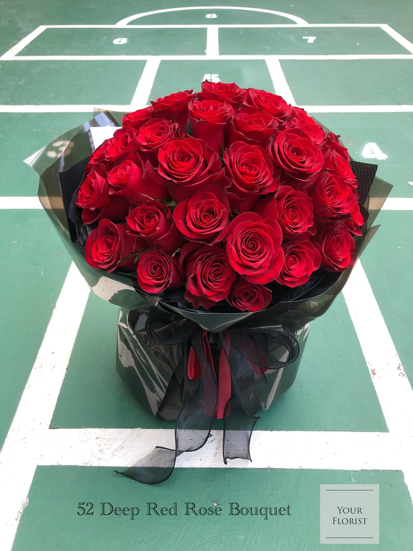 52 Deep Red Rose Bouquet