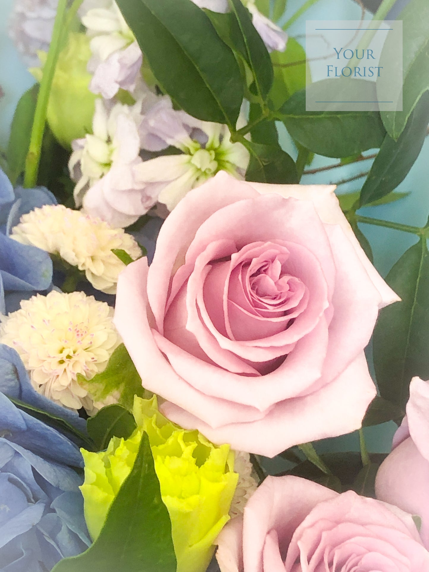 Hydrangeas & Purple Rose Bouquet 繡球花紫玫瑰花束