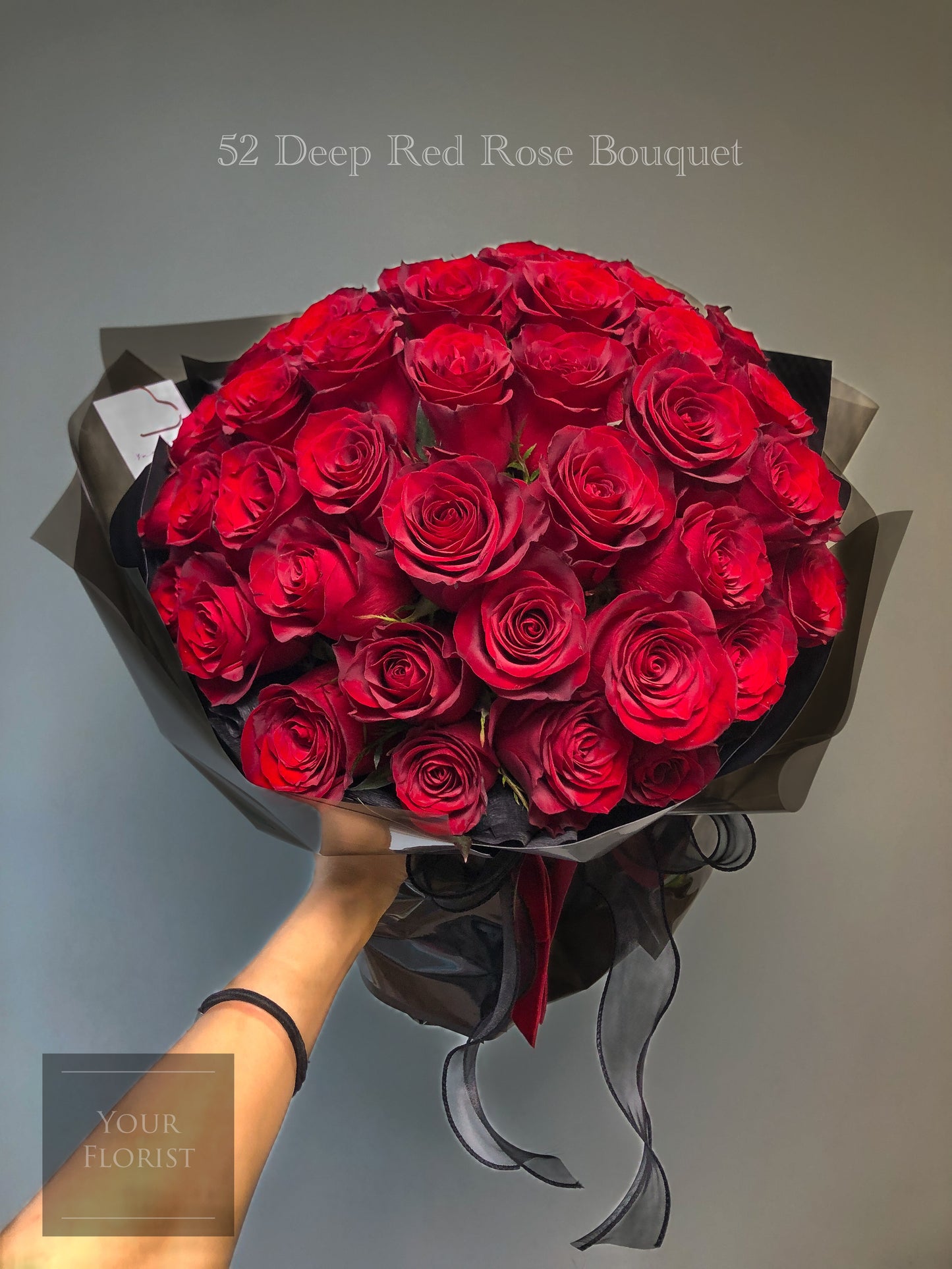 52 Deep Red Rose Bouquet