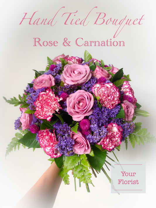 Purple Rose & Carnation Bouquet 紫玫瑰康乃馨花束