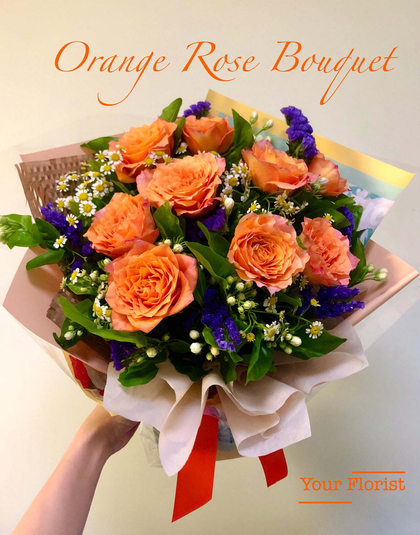 Orange Rose Bouquet 橙色玫瑰花束