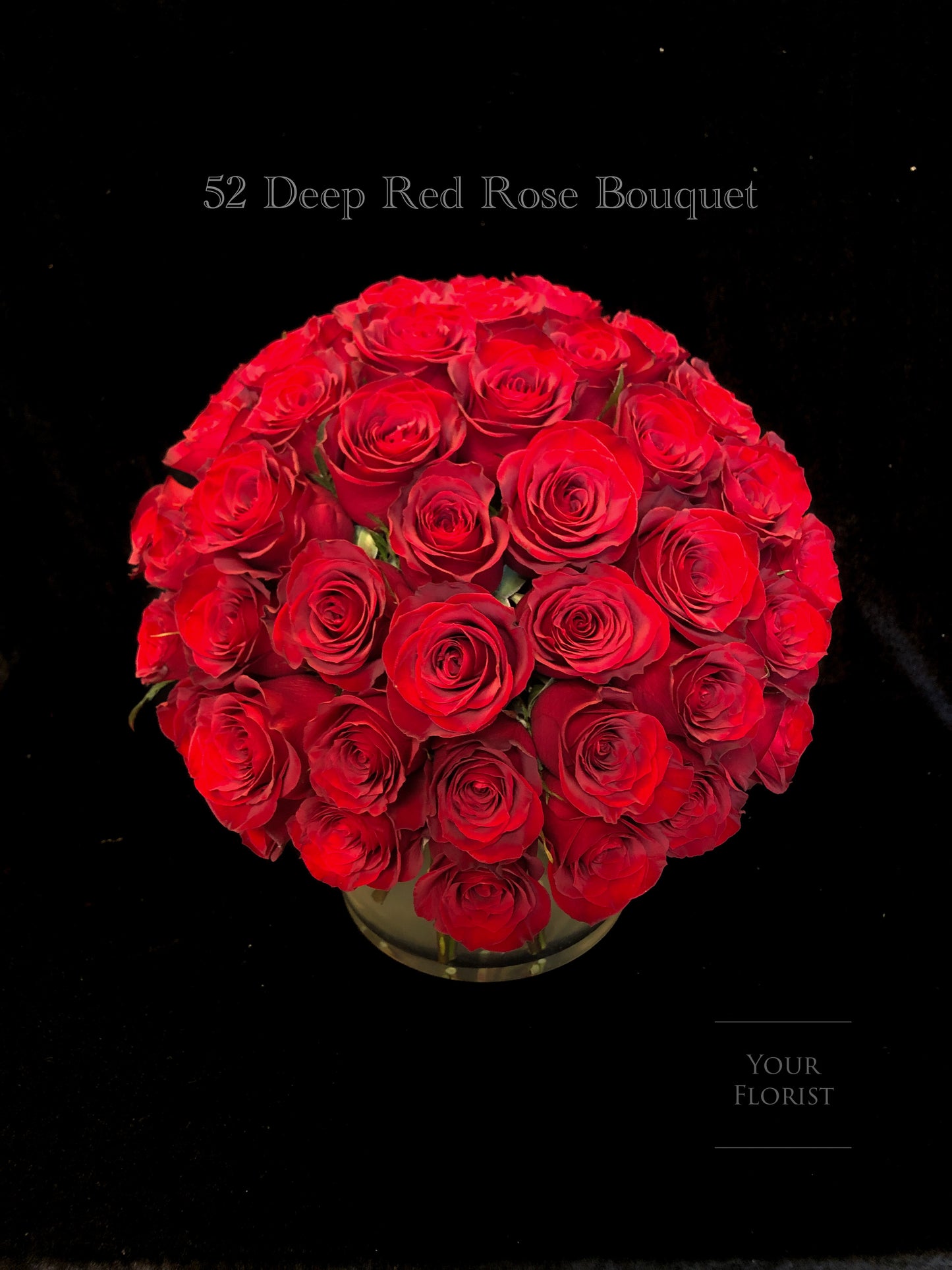 52 Deep Red Rose Bouquet