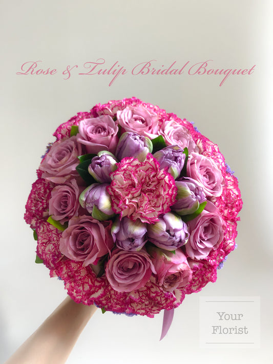 Rose & Tulip Wedding Bouquet 玫瑰鬱金香花球