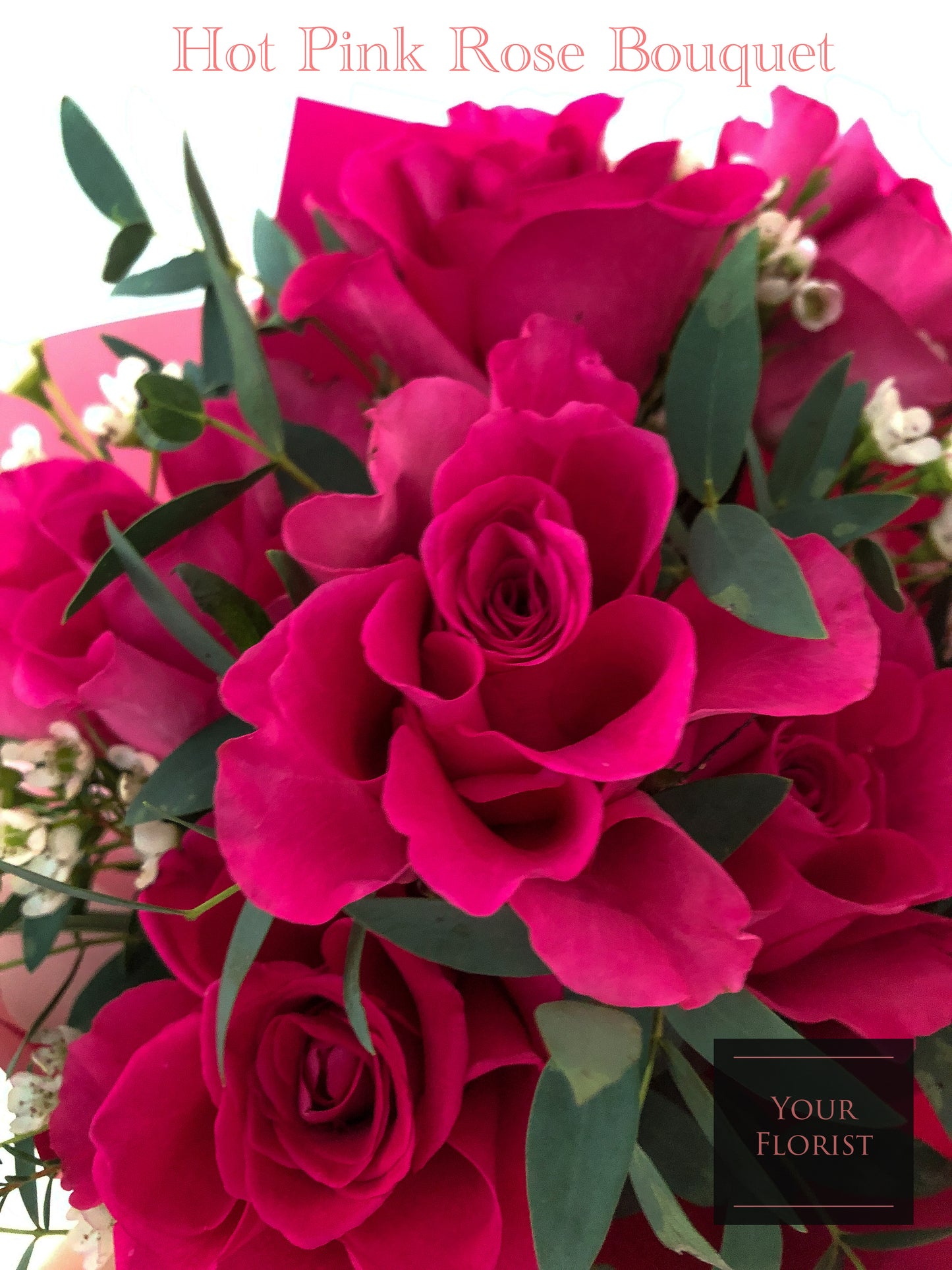 Hot Pink Rose Bouquet (small) 桃紅玫瑰小花束 — 此產品不包運費