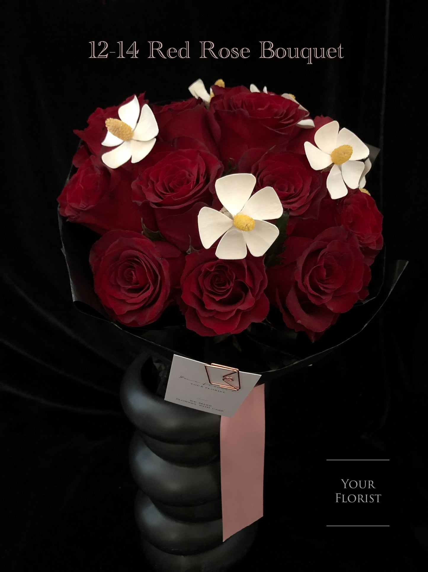 12-14 Red Rose Bouquet (small size & good for carry)