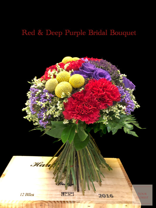 Red & Purple Bridal Bouquet 紅紫出門花球